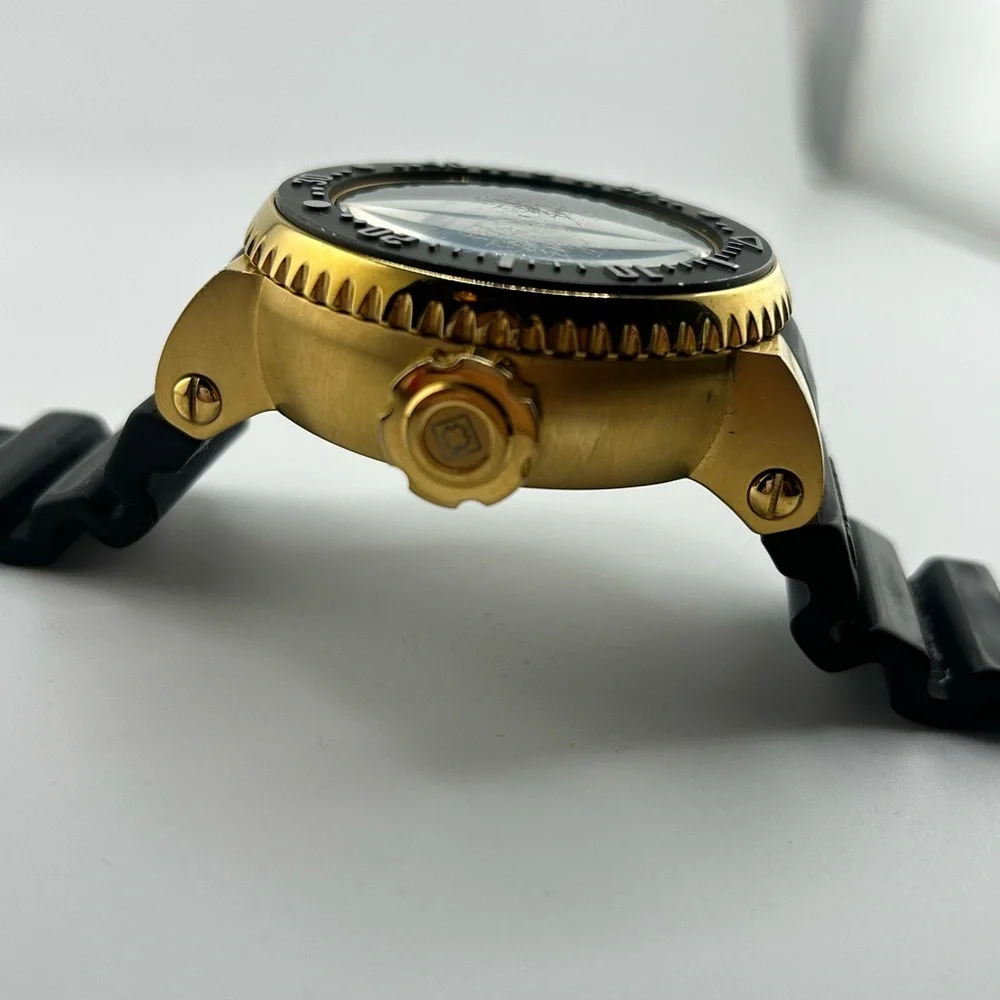 Invicta pro driver 21521 Gold and Black Watch with Green Dial #591